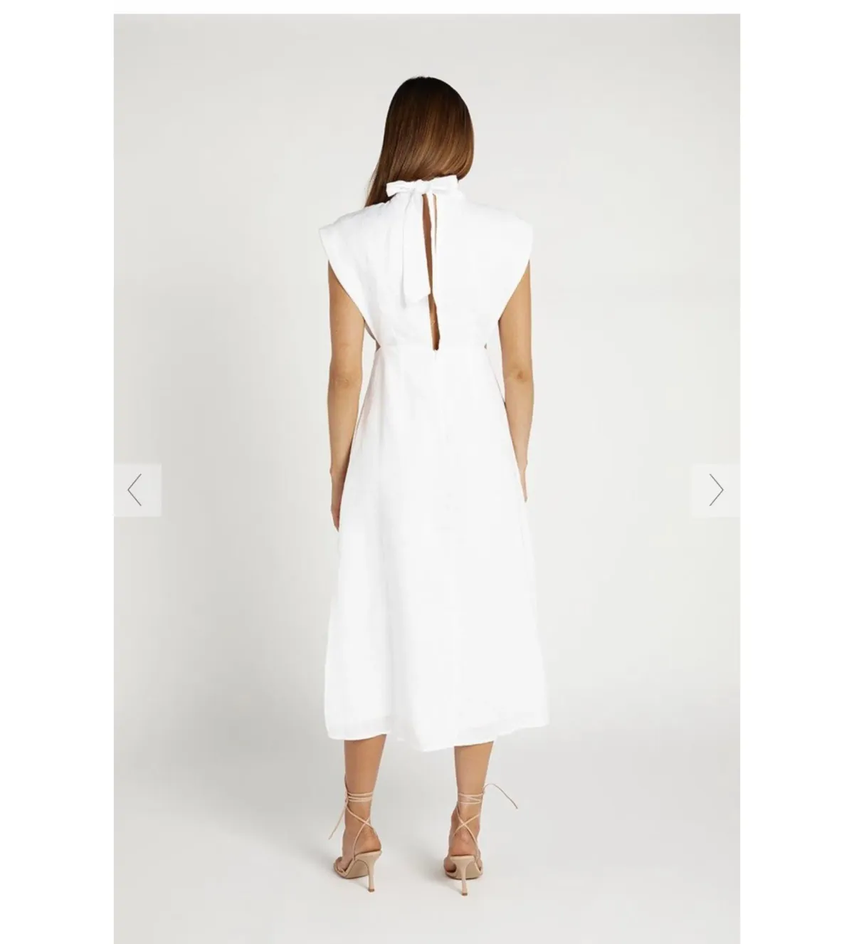 Dissh Della High Neck Midi Linen Dress SIze AU 6 - Image 3