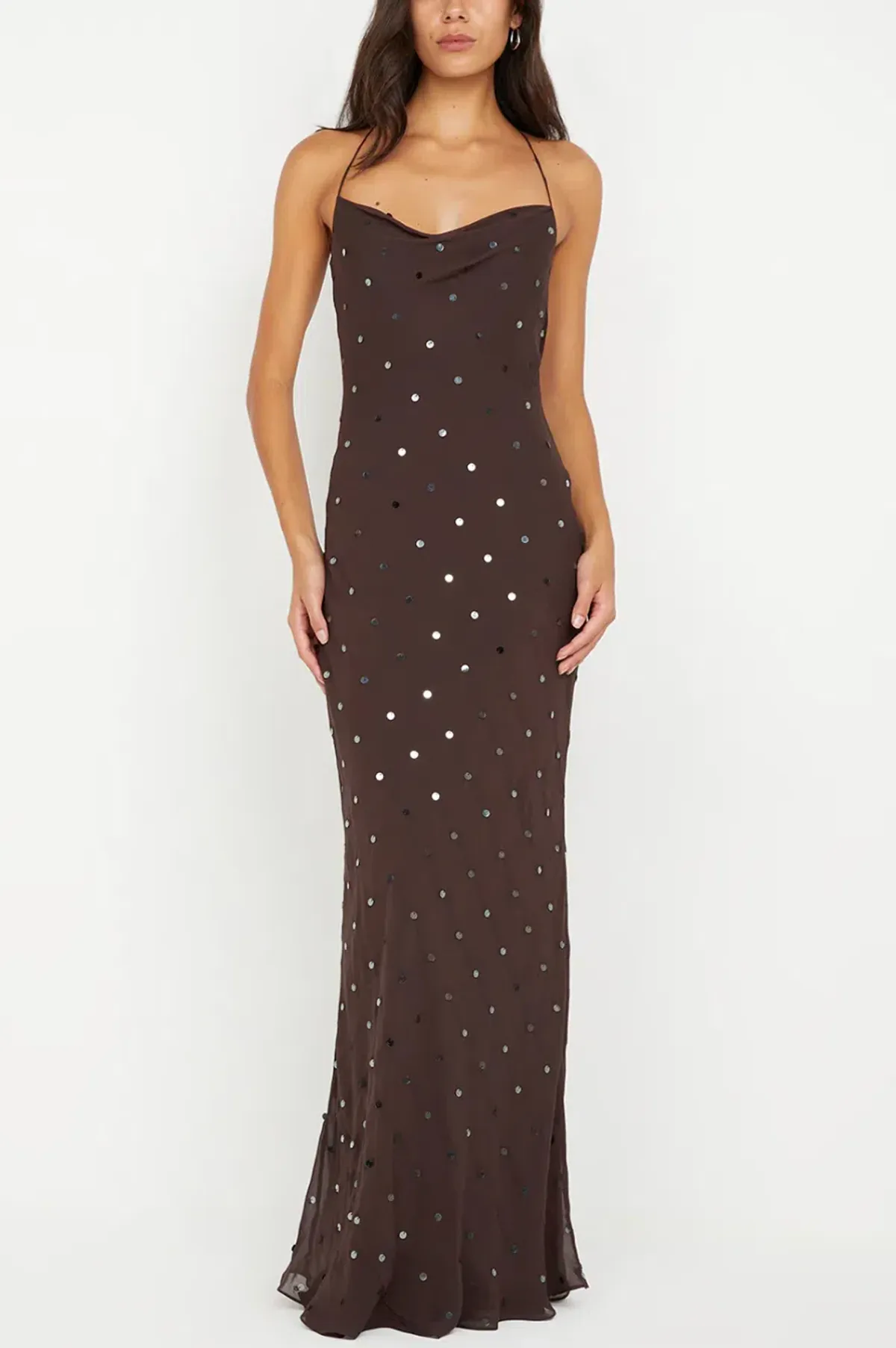 Bec & Bridge Arielle Slip Maxi Dress Brown Size 10 - Image 1