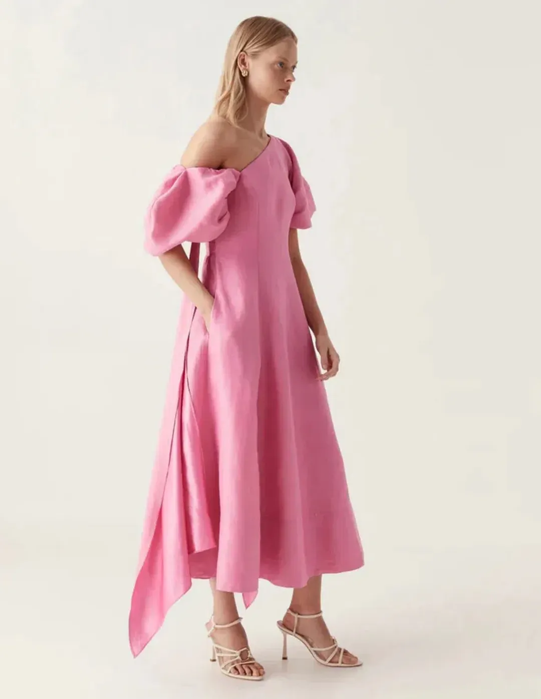 Aje Arista Tulip Sleeve Midi Dres Size 12 for rent on The Volte - main image