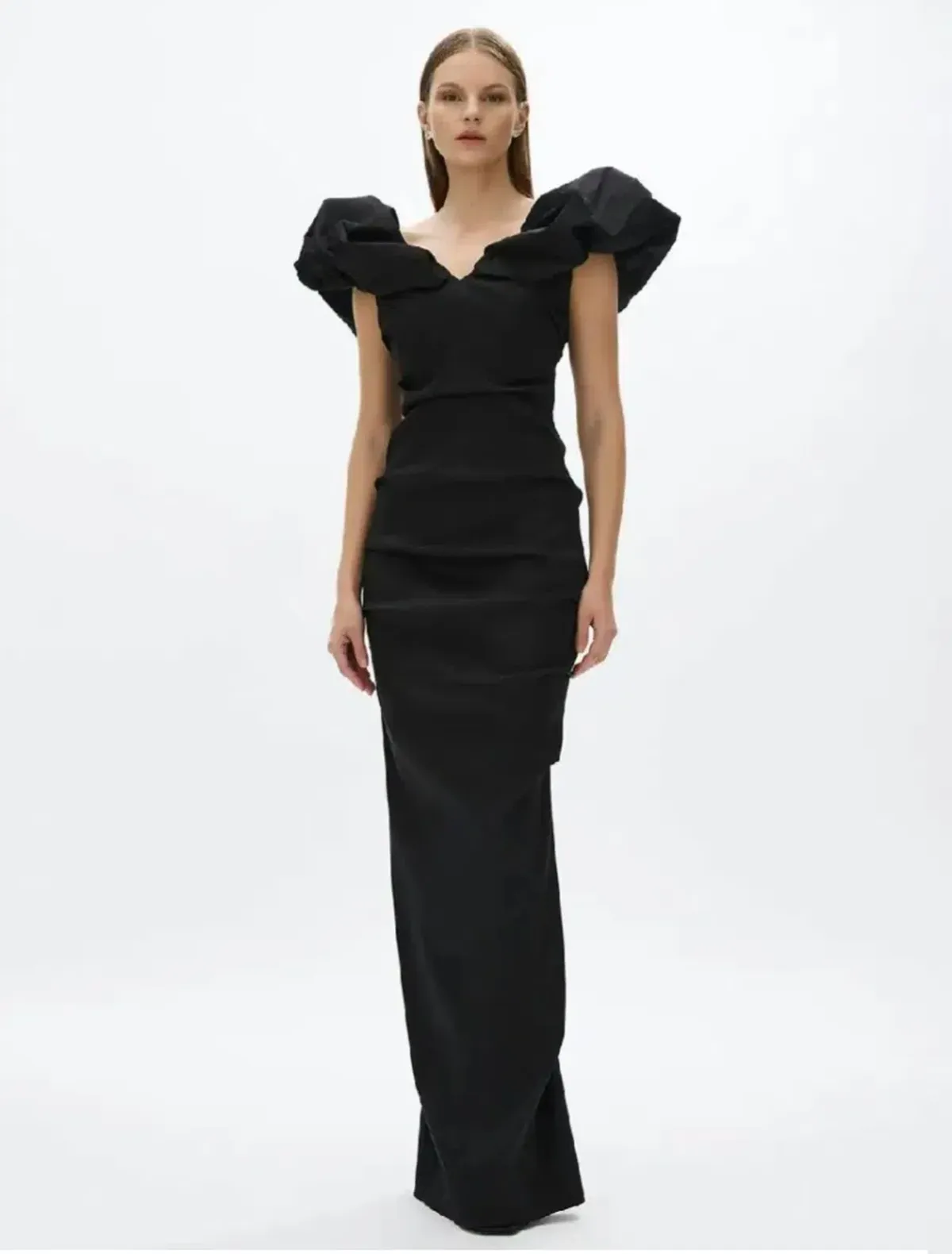 Rachel Gilbert Frey Gown Black 4/AU14 - Image 4