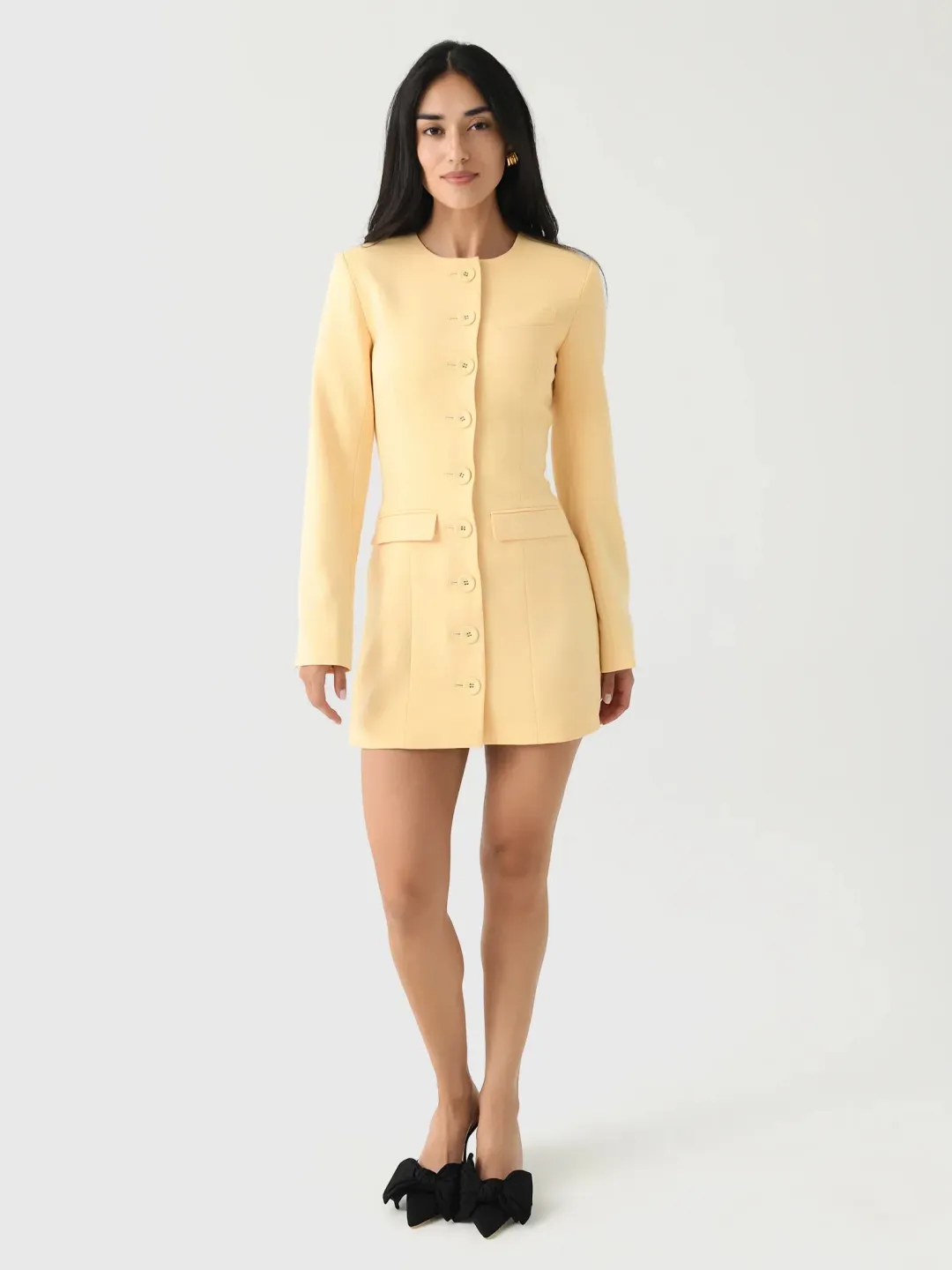 ANNA QUAN Eva Dress Butter Yellow 8 for rent on The Volte - main image