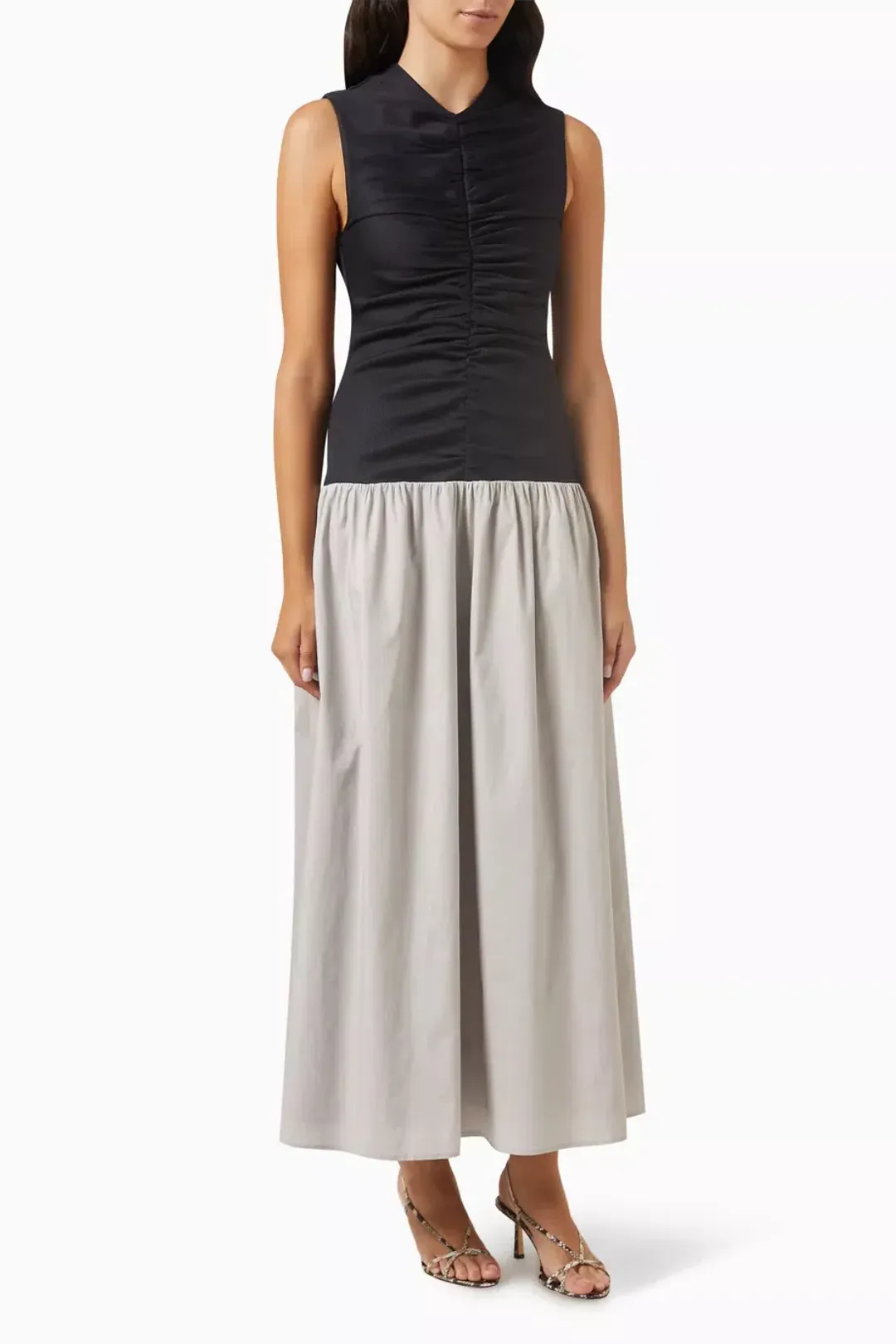Anna Quan Isla Dress Grey Size 6 for rent on The Volte - main image
