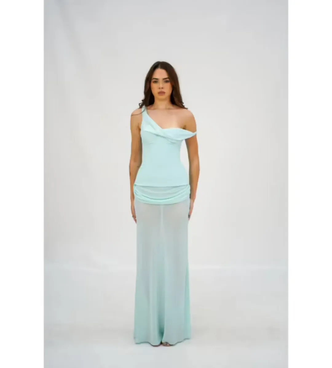 Natalie Rolt Cadence Maxi Gown Baby Blue Size 1 AU 8 for rent on The Volte - main image