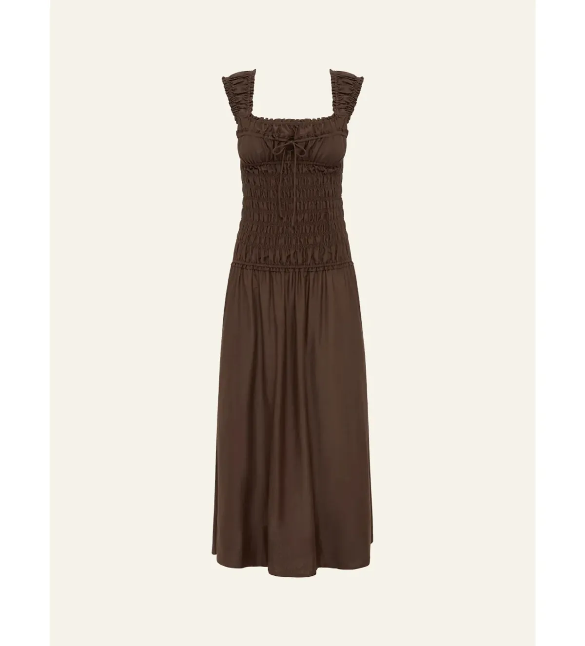 Peony Sonnet Pecan Midi Dress Brown Size M / AU 10 - Image 4