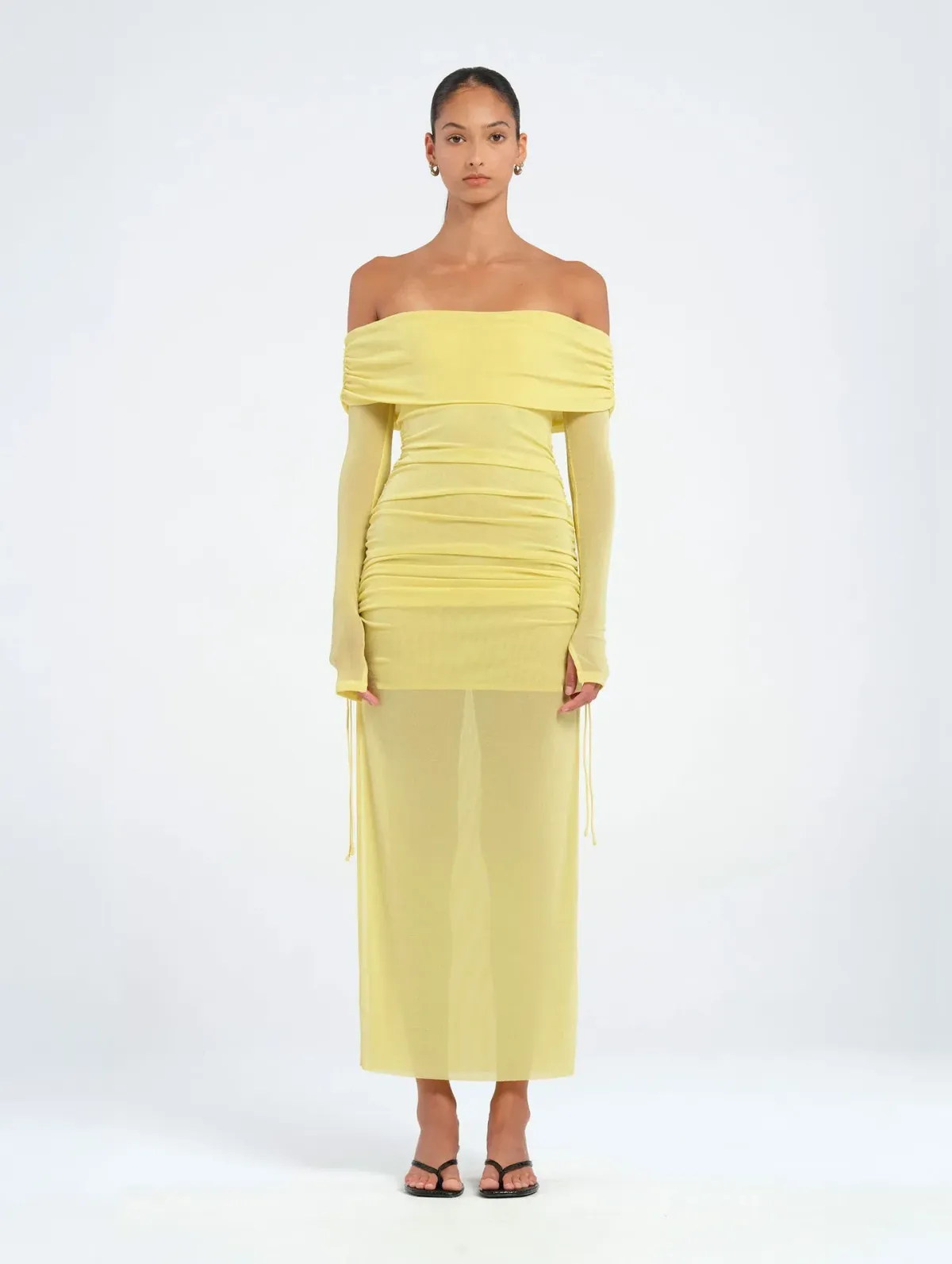 Benni Blaire Midi Dress Lemon Size 6 - Image 1