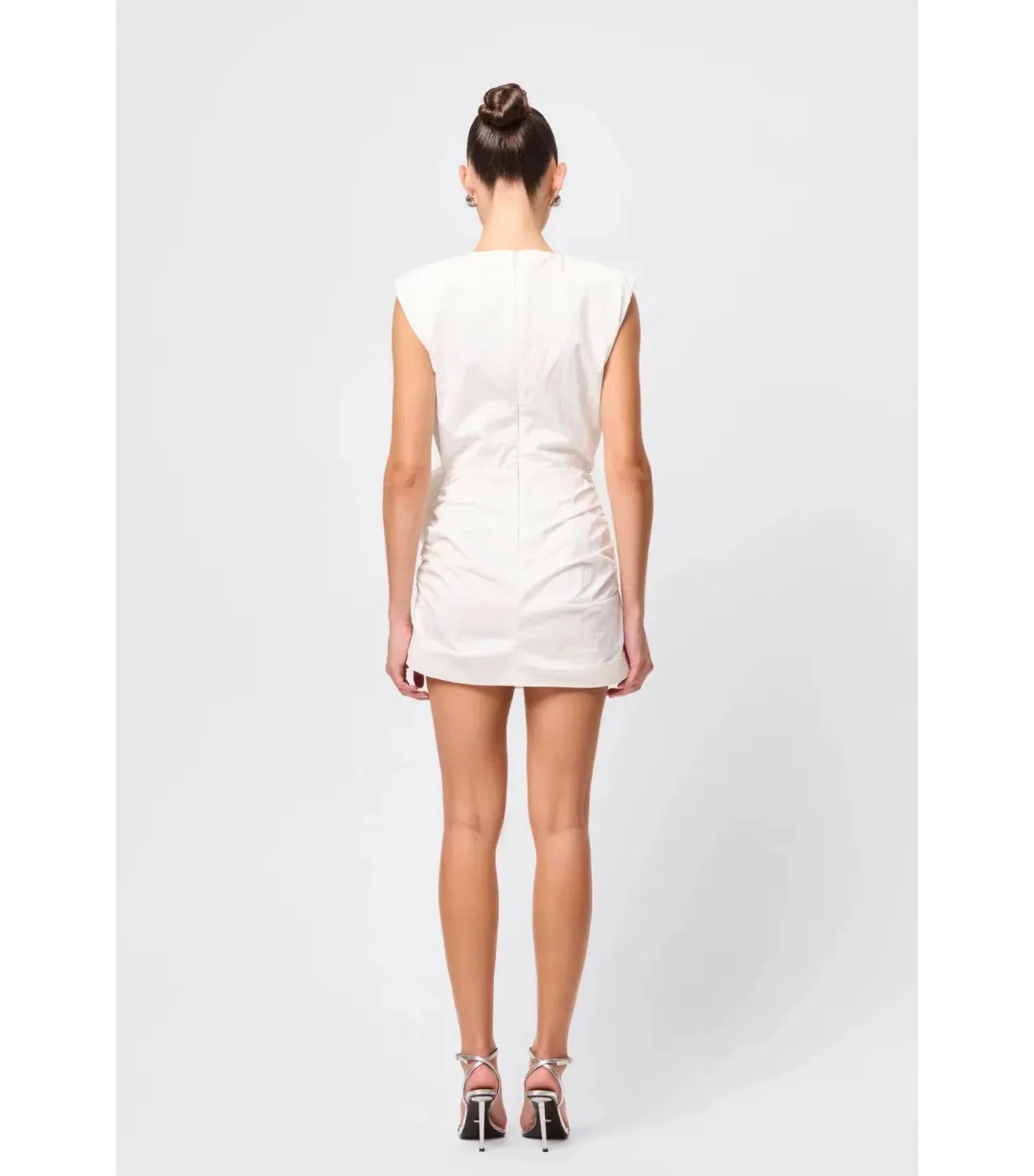 Mossman Wrapped In You Mini Dress White Size AU 8 for rent on The Volte - main image