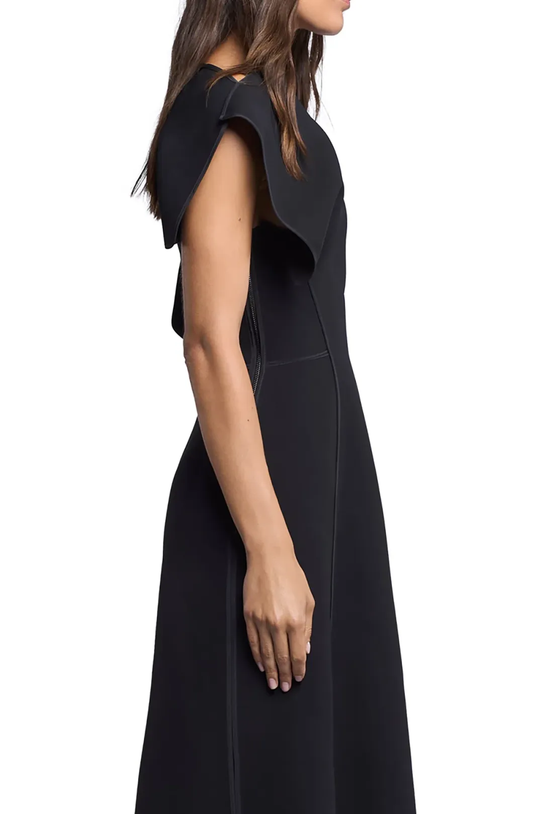 Maticevski Diadem Midi Dress in Black Size AU 14 for rent on The Volte - main image