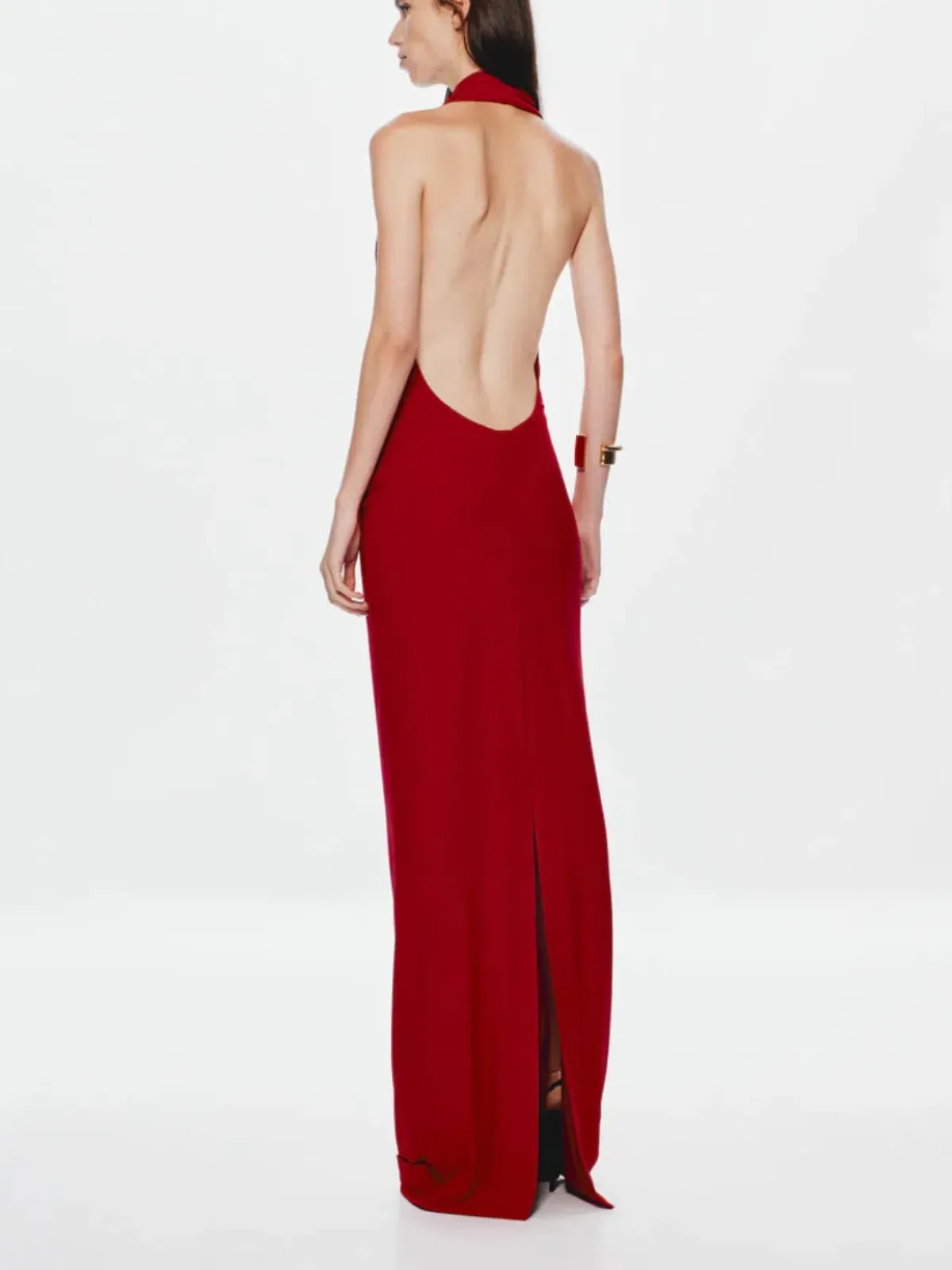 Misha Vanessa Jersey Maxi Dress in Cherry Red XS / AU 6 - Image 2