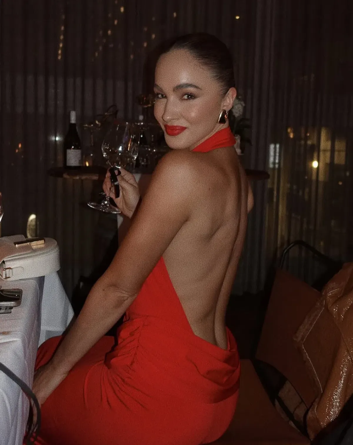 Misha Vanessa Jersey Maxi Dress in Cherry Red XS / AU 6 - Image 4