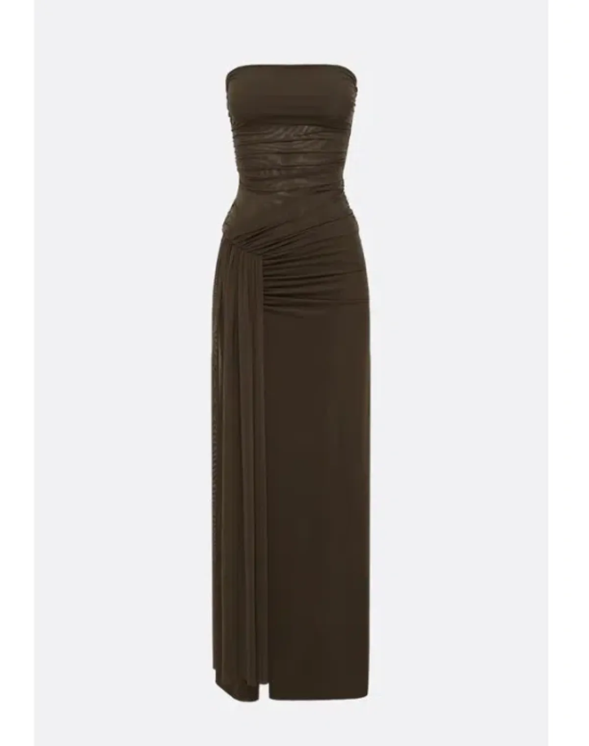 Bec & Bridge Ida Strapless Maxi Gown in Chocolate Brown Size AU 12 - Image 4