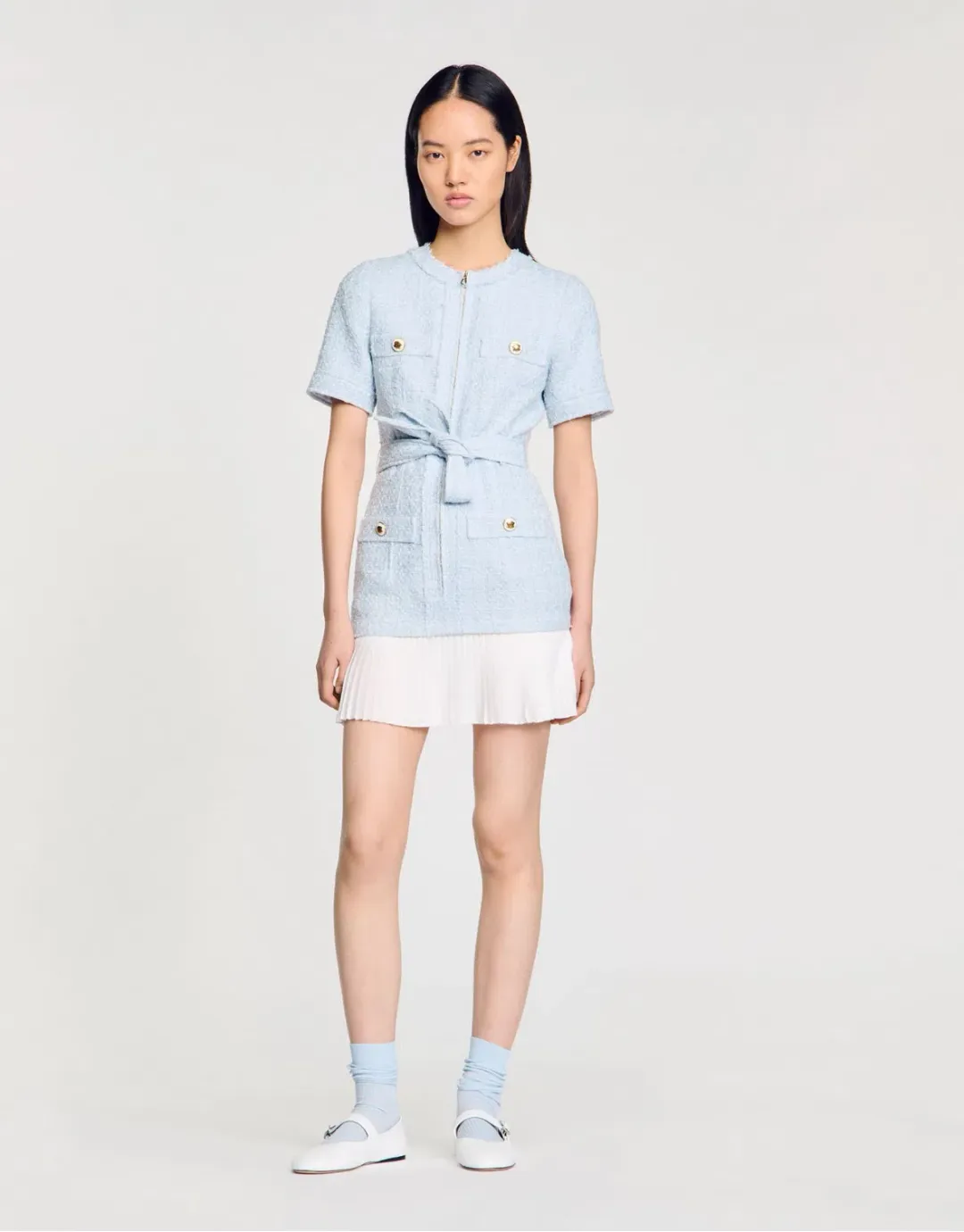 Sandra Joie Mini Dress Sky Blue Size 38 / AU 10 for rent on The Volte - main image