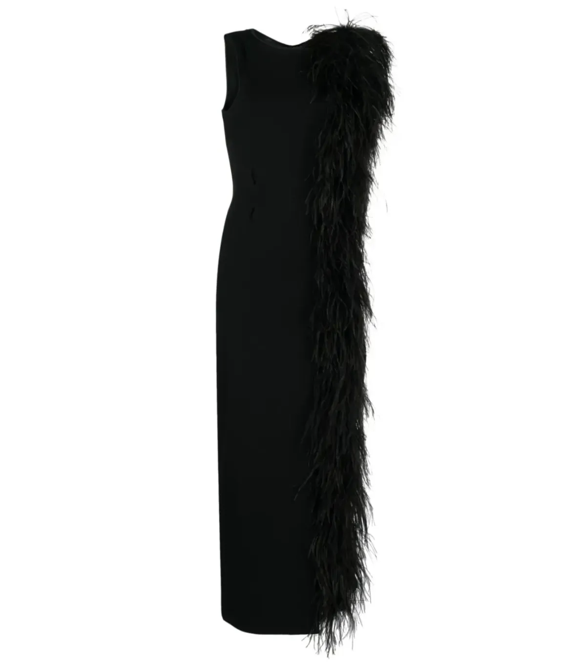 Rachel Gilbert Elcie Feather-Tri Midi Dress Black Size XS / AU 6 - Image 5