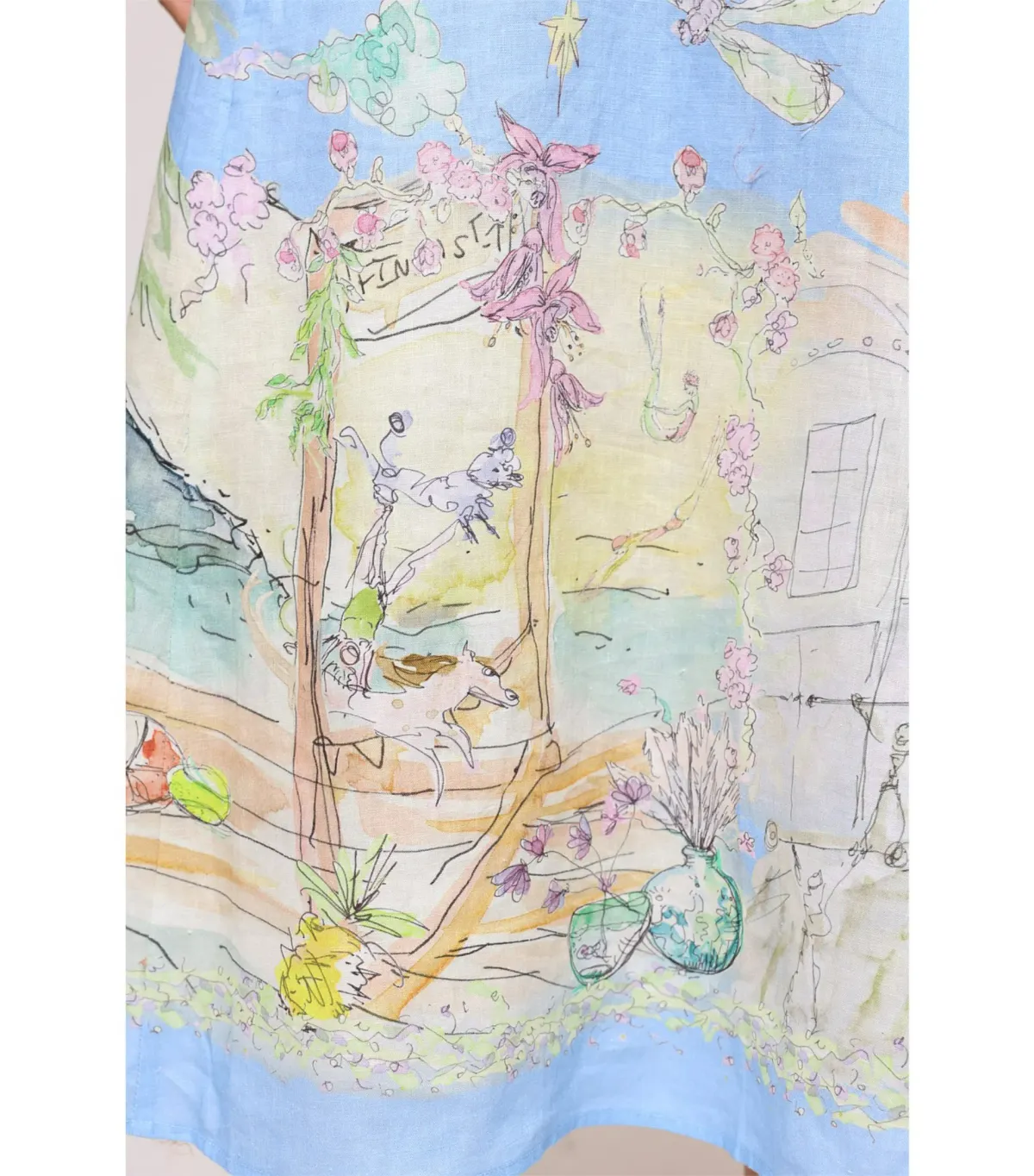 Alemais Anouk Midi Dress Sky Size AU 10 - Image 4