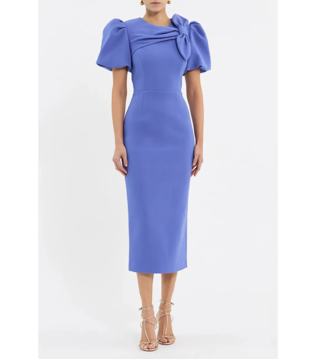 Rebecca Vallance Violetta Midi Dress in Periwinkle Blue Size AU 10 for rent on The Volte - main image
