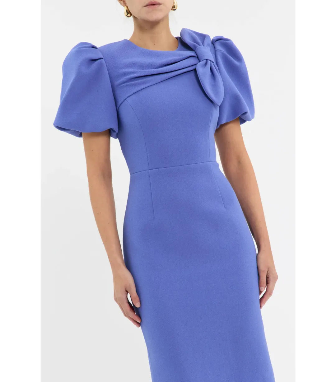 Rebecca Vallance Violetta Midi Dress in Periwinkle Blue Size AU 10 for rent on The Volte - main image