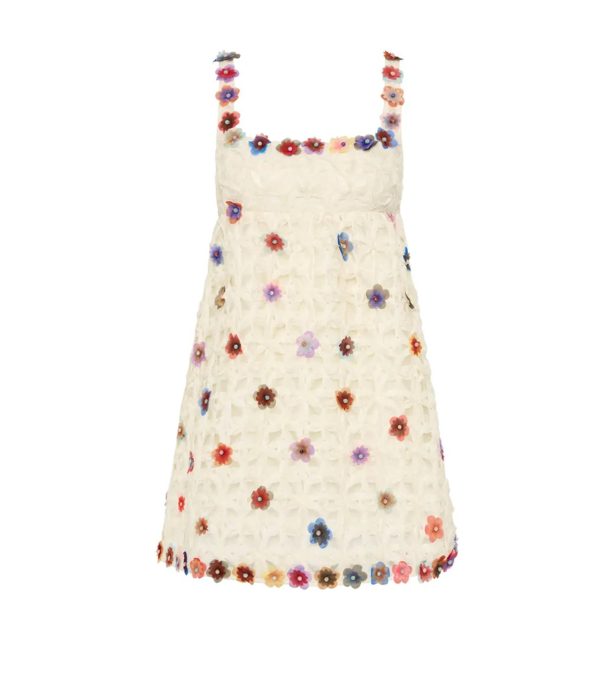 Antipodean Echo Crochet Flower Mini Dress Size AU 6 - Image 4