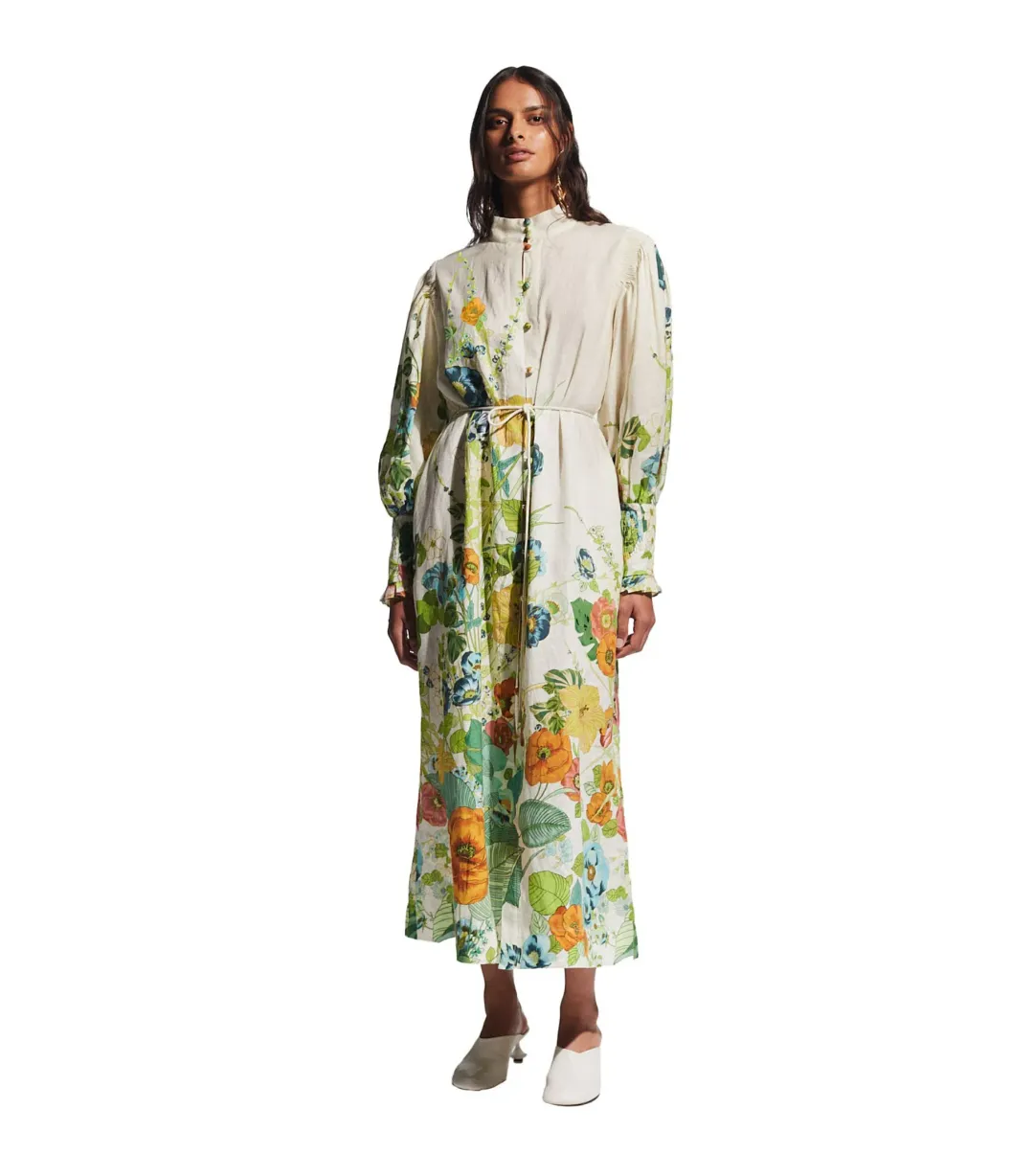 Alemais Constance Midi Shirtdress in Print Size AU 10 for rent on The Volte - main image