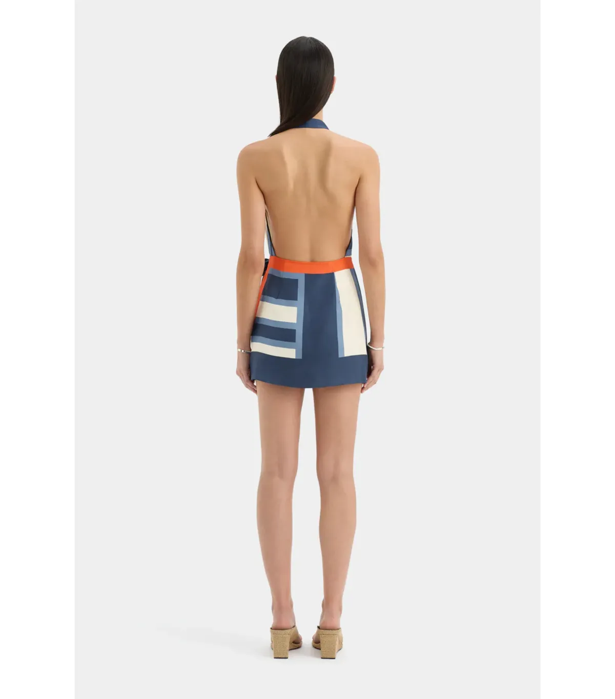 Sir The Label Dazed Wrap Halter Mini Dress Studio Print Size 0 / AU 6 - Image 2