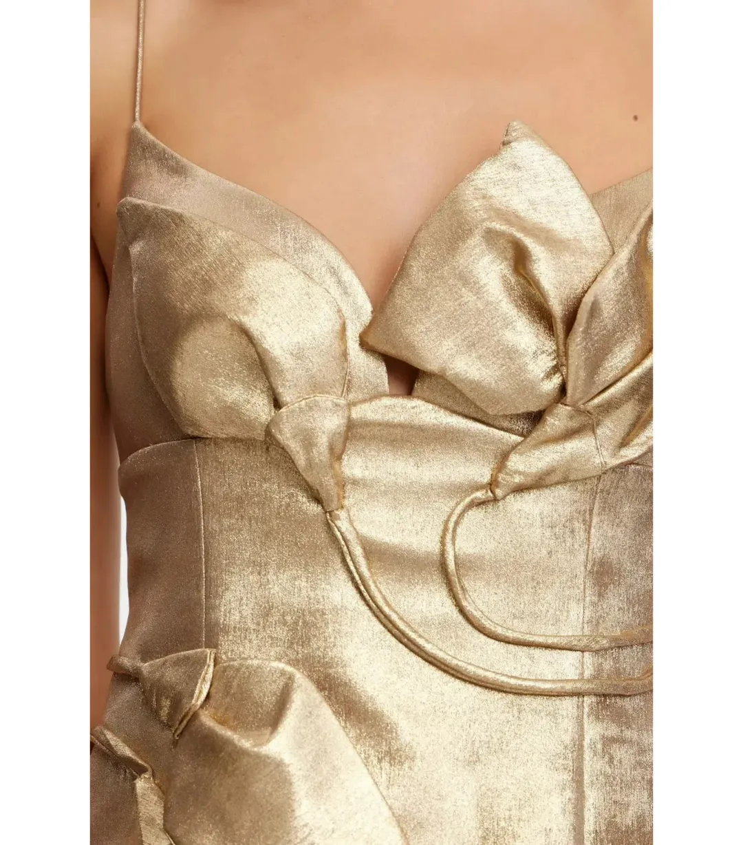 Acler Hillsome Mini Dress Gold Size AU 12 for rent on The Volte - main image