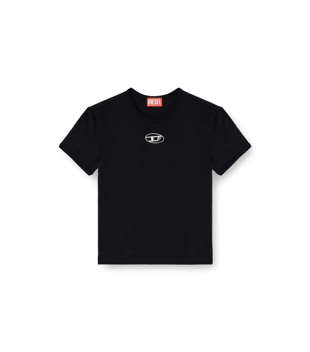 Diesel T-UNCUTIE-LONG-OD-Q1 Tshirt Black Size AU 8 for rent on The Volte - main image