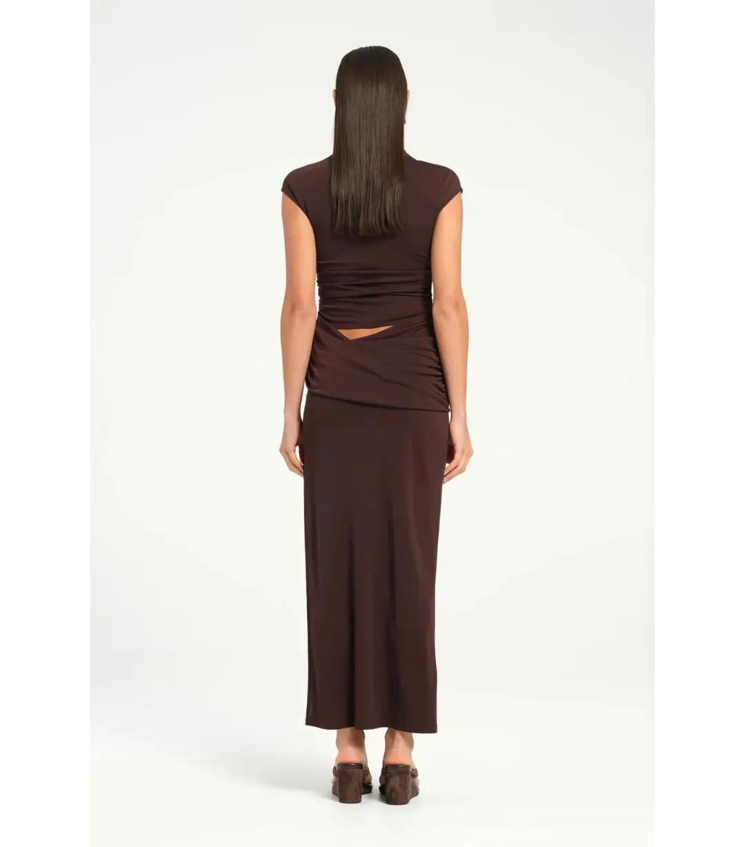 Benni Royce Maxi Dress Brown Size AU 10 for rent on The Volte - main image