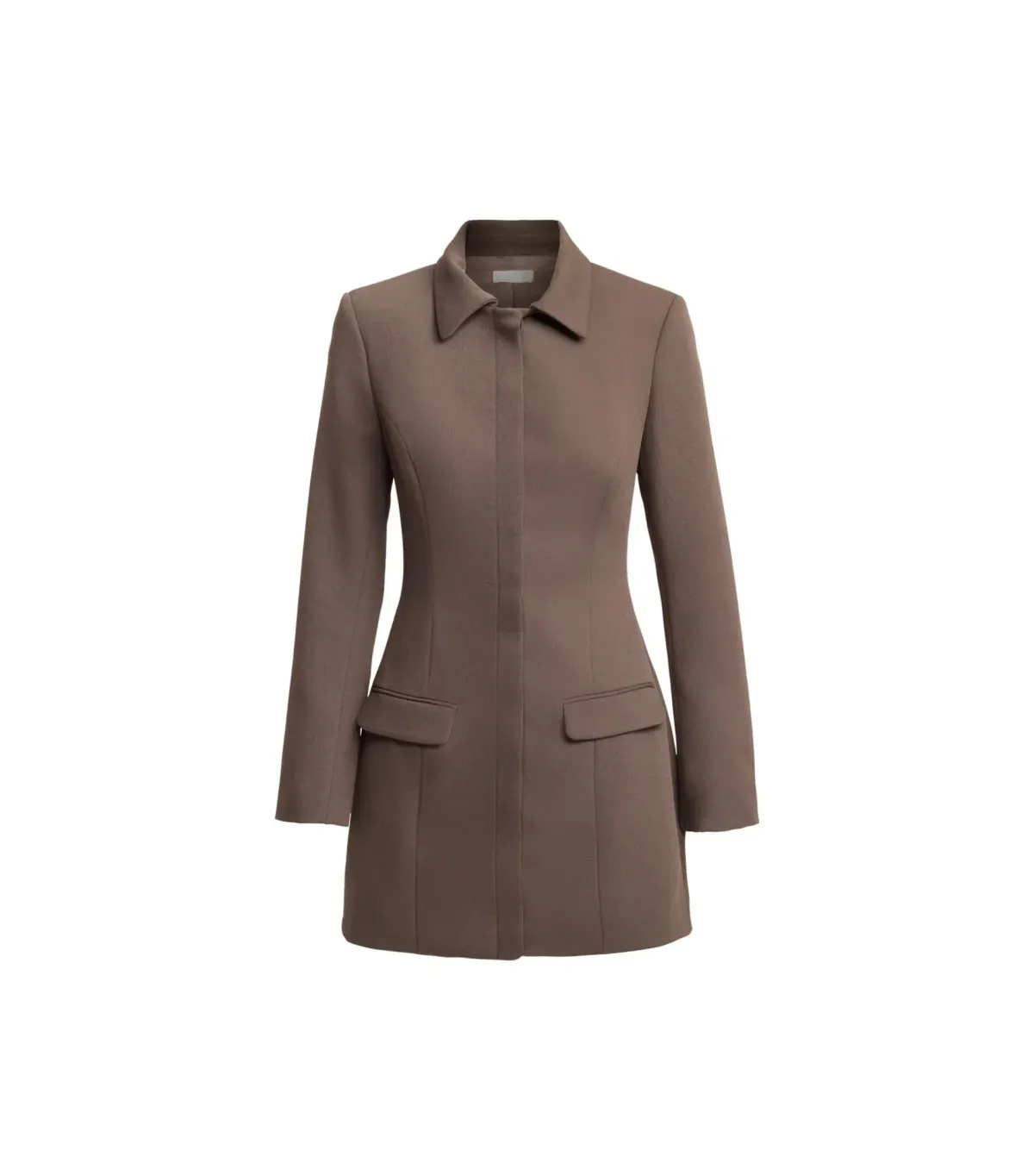 Kookai Oyster Suit Mini Dress Brown Size AU 8 - Image 5