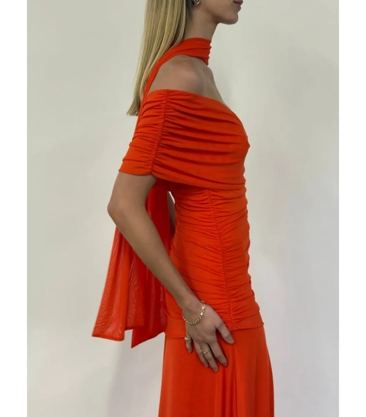 By Nicola Fiesta Off-Shoulder Maxi Dress in Fiesta Size AU 6 - Image 2