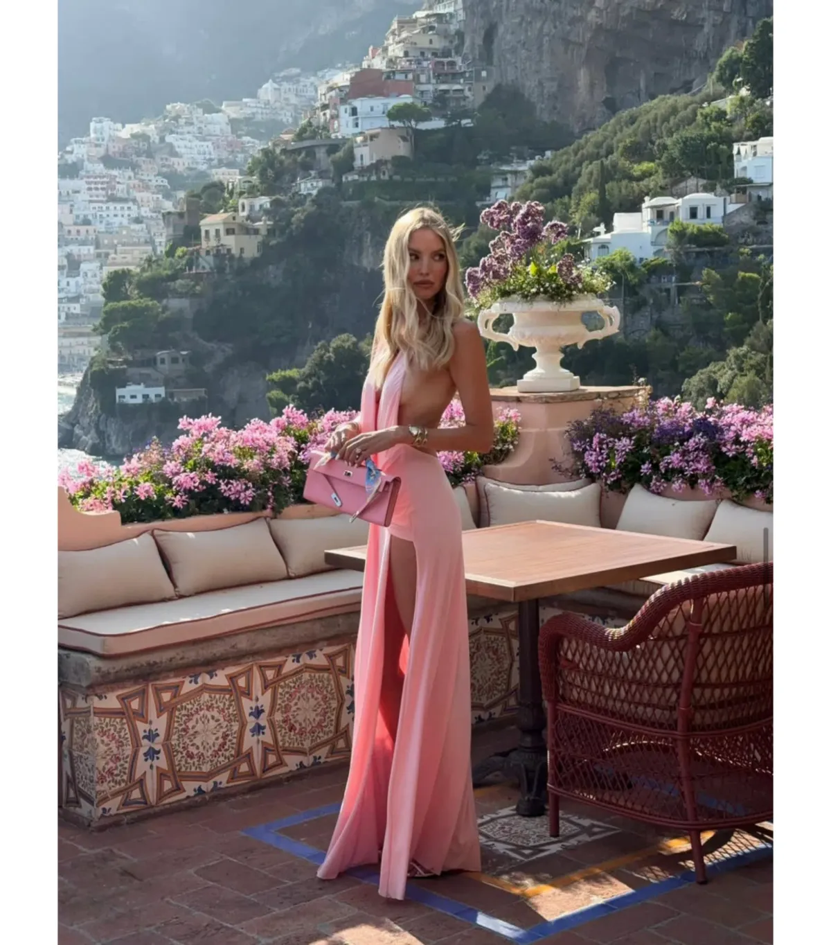 Natalie Rolt Winona Maxi Gown Blossom Pink Size 1 / AU 8 - Image 3