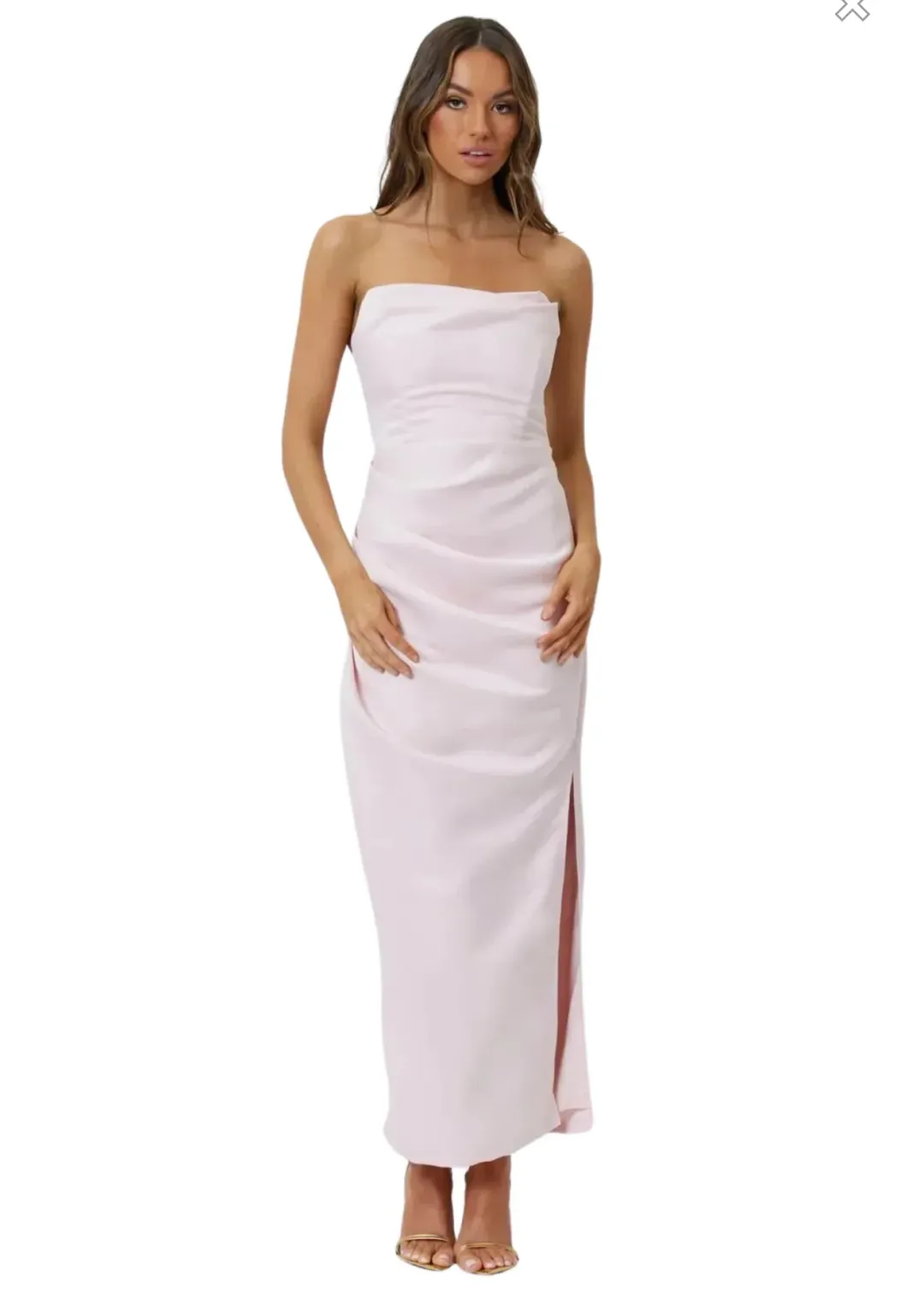Bianca & Bridgett Evelyn Dress Blush Size 16 for rent on The Volte - main image