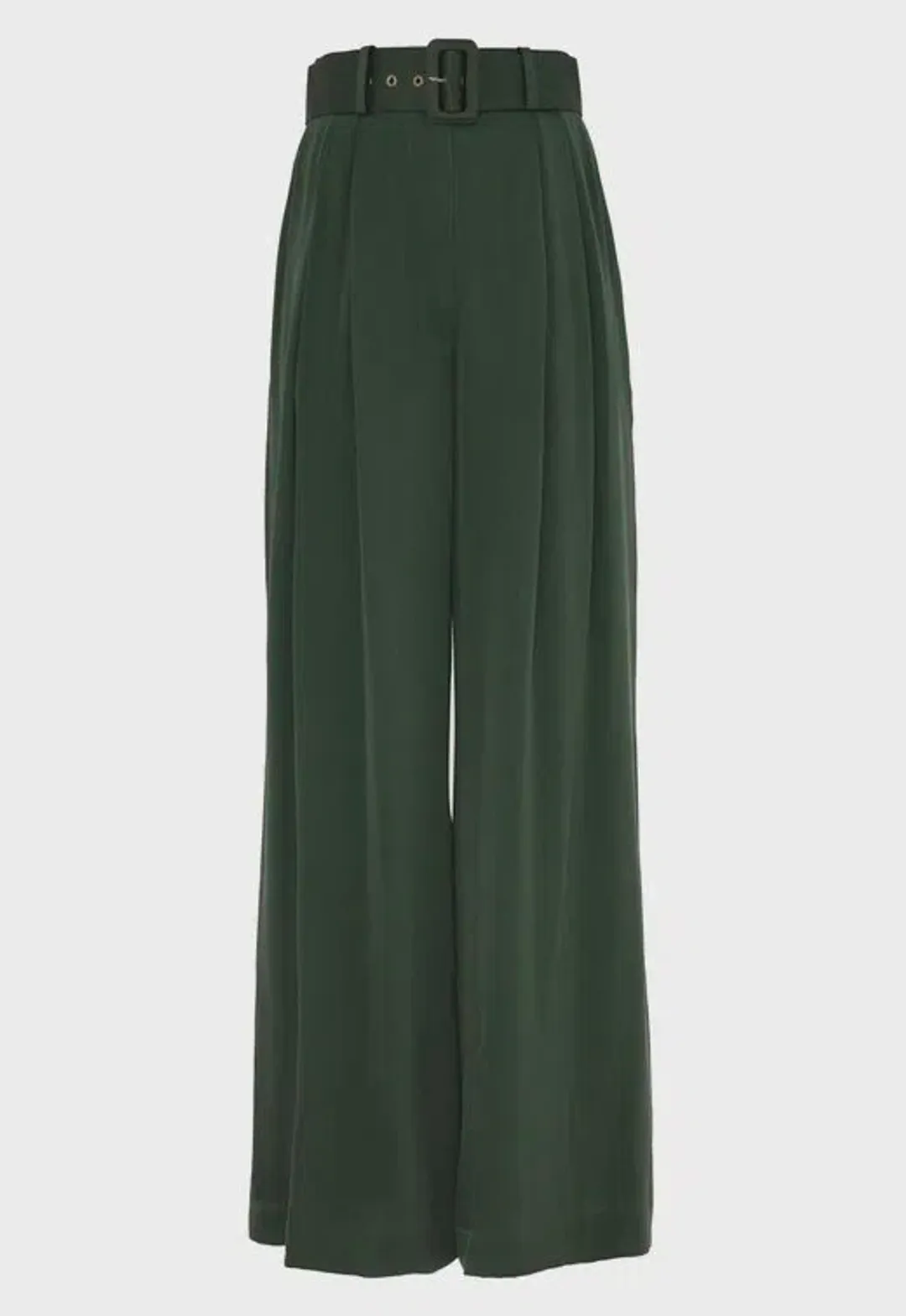 Zimmermann Silk Tuck Pants Forest Green Size 0 / AU 8 for rent on The Volte - main image
