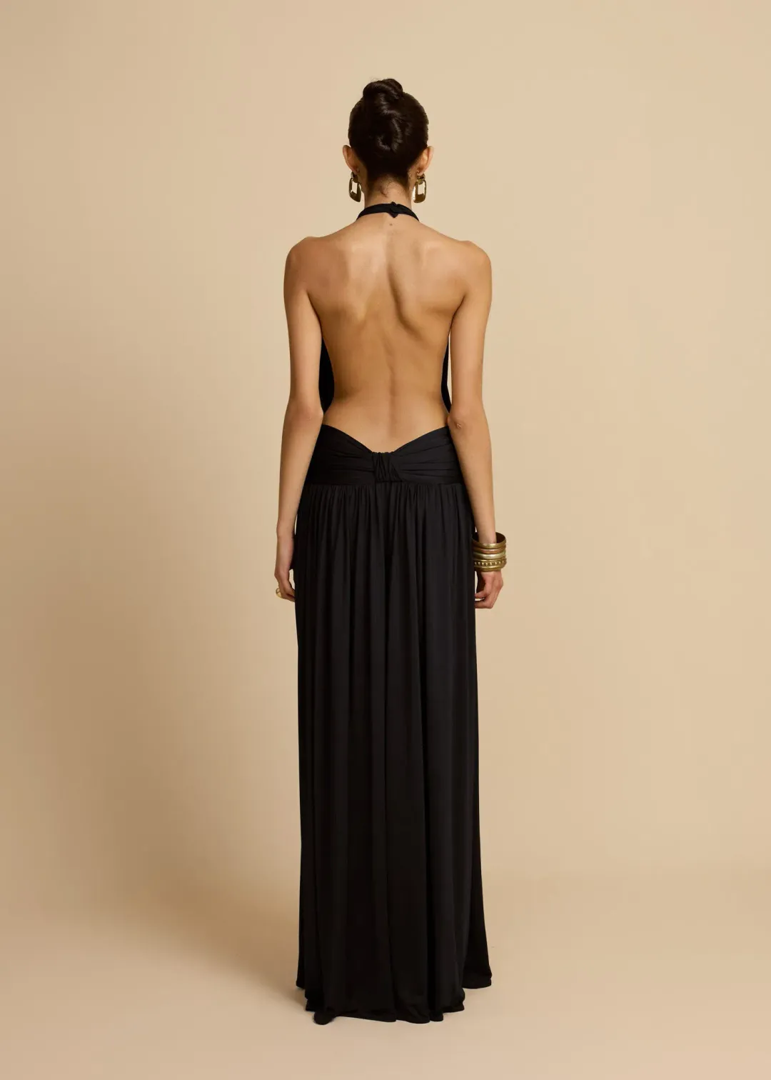 Arcina Ori Santina Floor Length Dress in Black Size 10 for rent on The Volte - main image