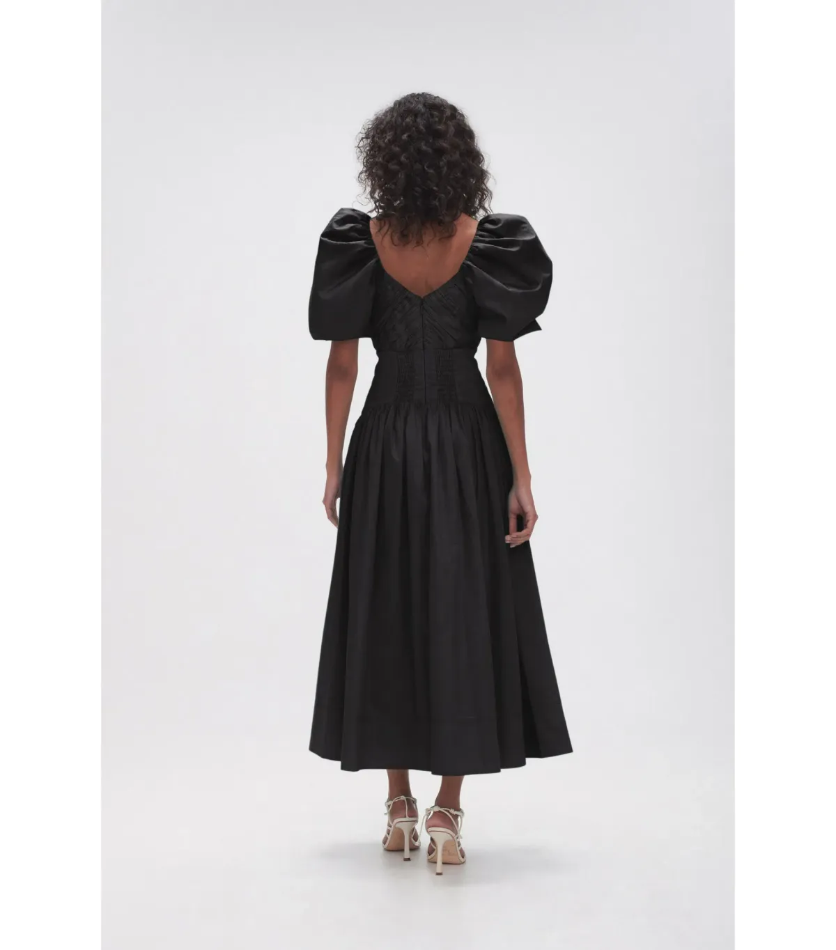 Aje Gabrielle Plunge Midi Dress Black Size AU 16 - Image 2