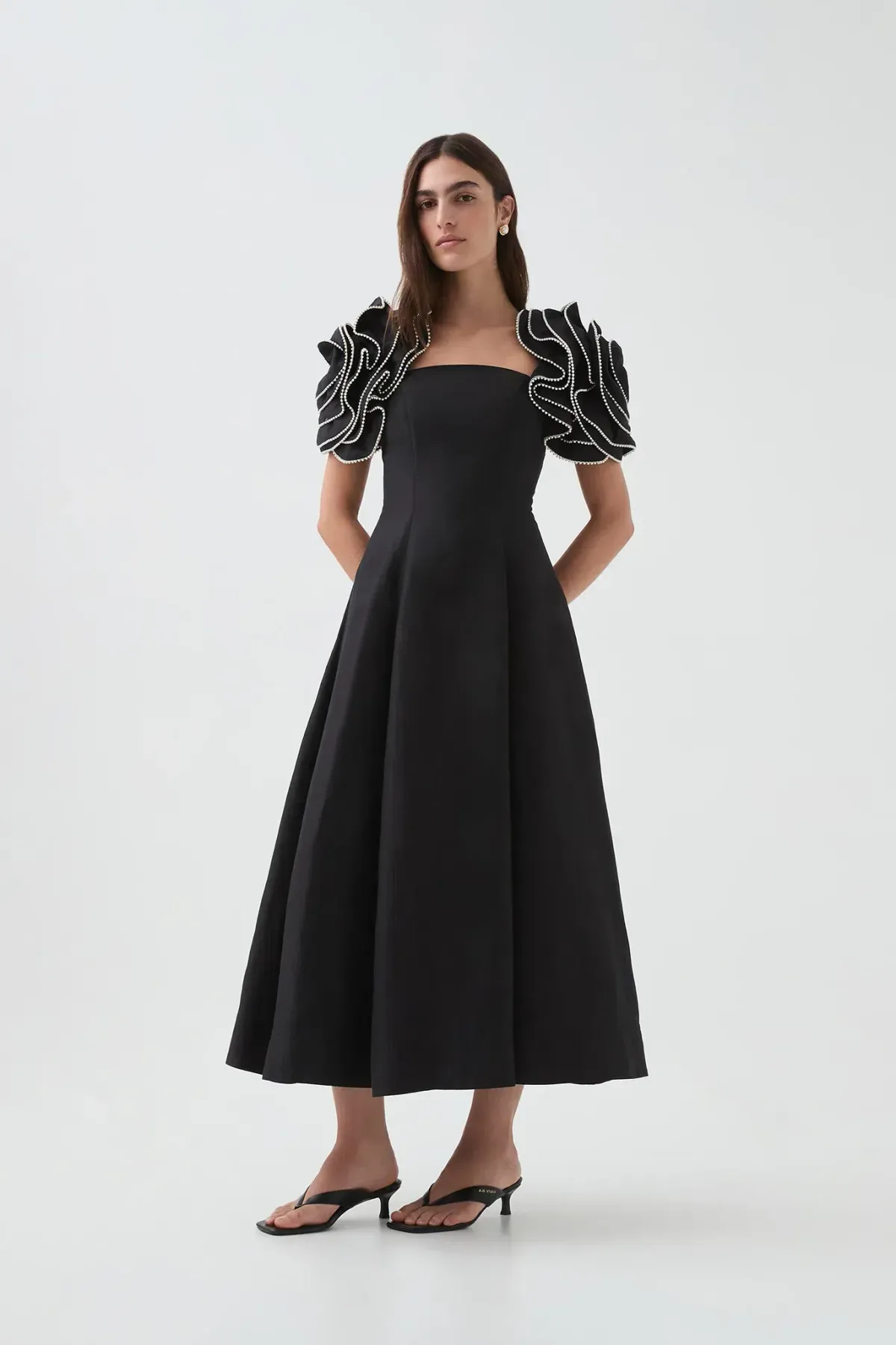 Aje Twyla Midi Dress in Black Size AU 14 - Image 2
