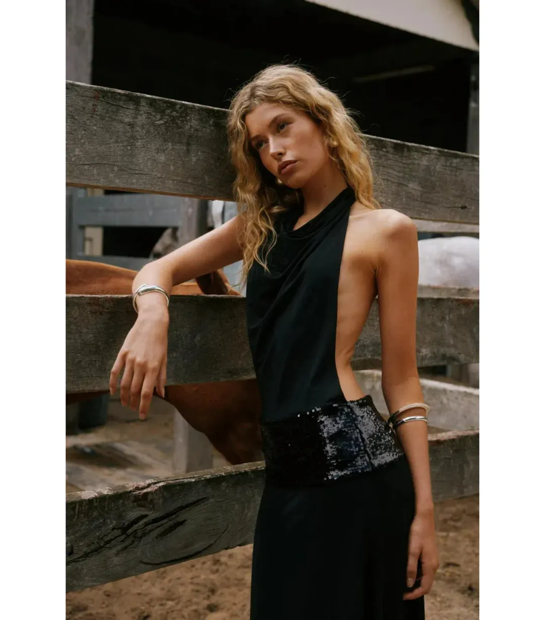 Ance Gria Adele Maxi Gown Black Size AU 8 for rent on The Volte - main image