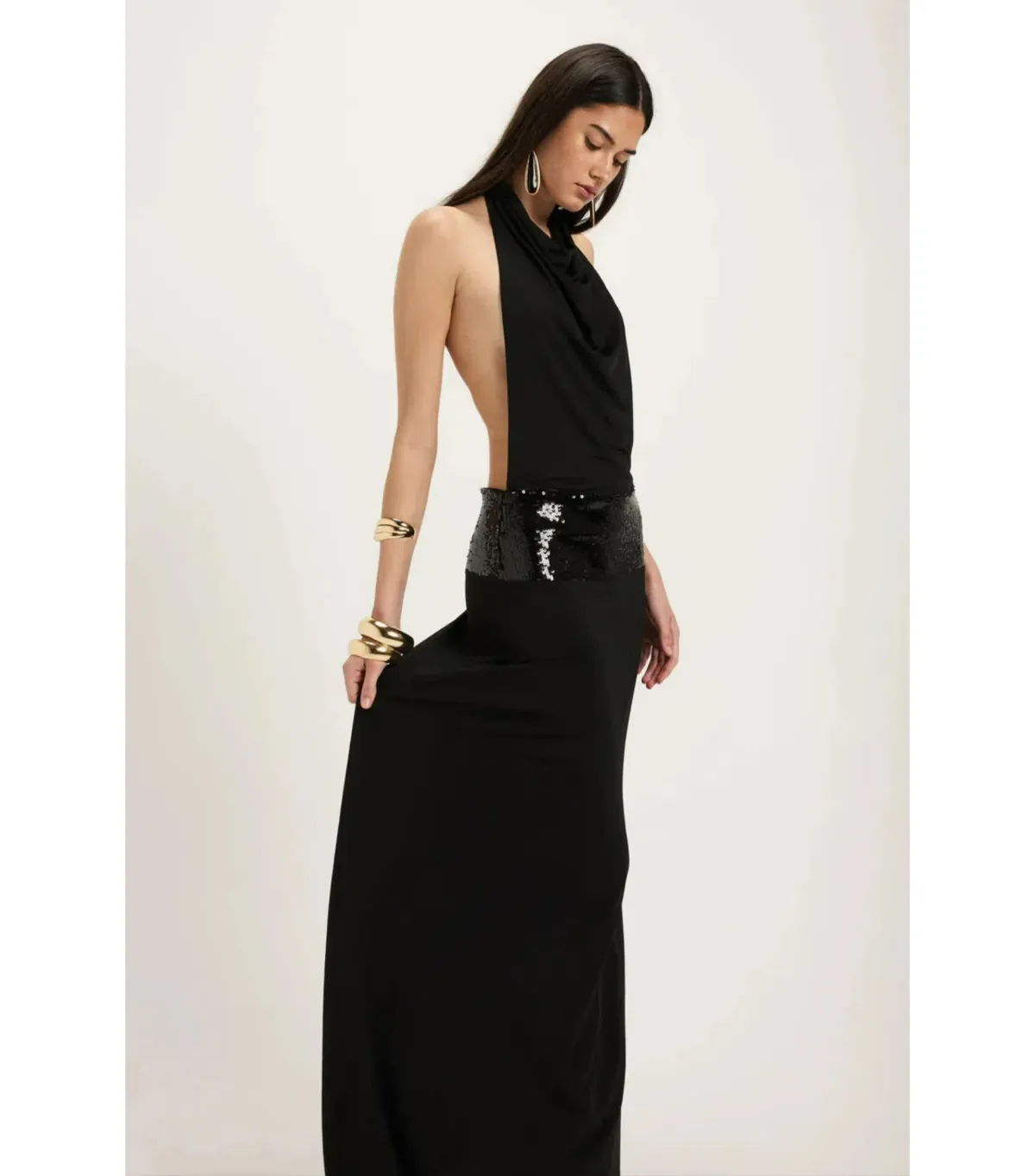 Ance Gria Adele Maxi Gown Black Size AU 8 - Image 3