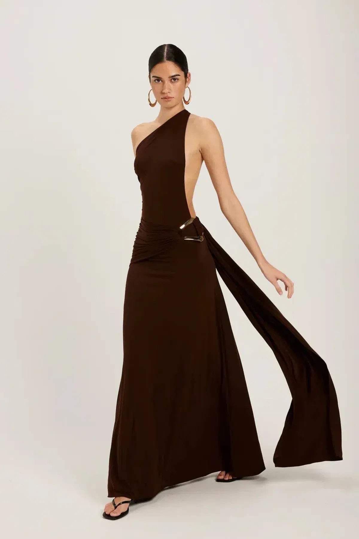 Ance Gria Gaia Maxi Gown Brown Size S / AU 8 - Image 1