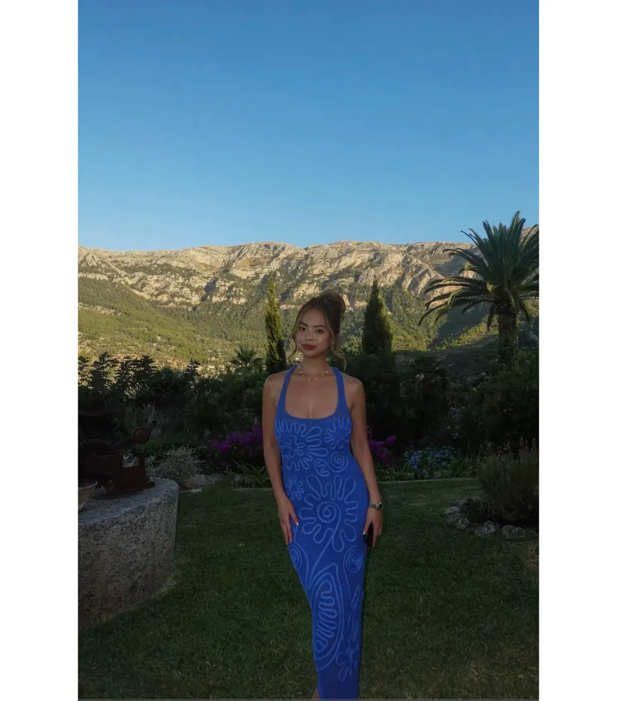 Cult Gaia Nissa Knit Midi Dress Blue Size AU 8 - Image 4