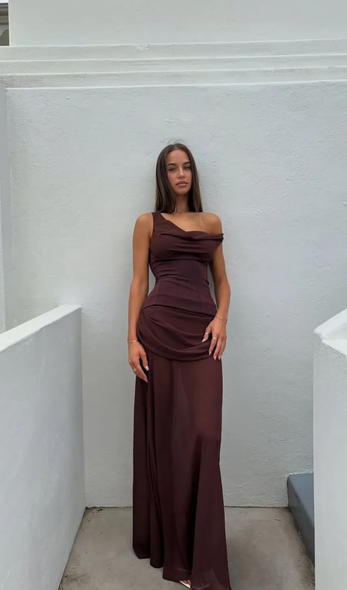 Natalie Rolt Cadence Gown Espresso Size 2 / AU 10 - Image 1