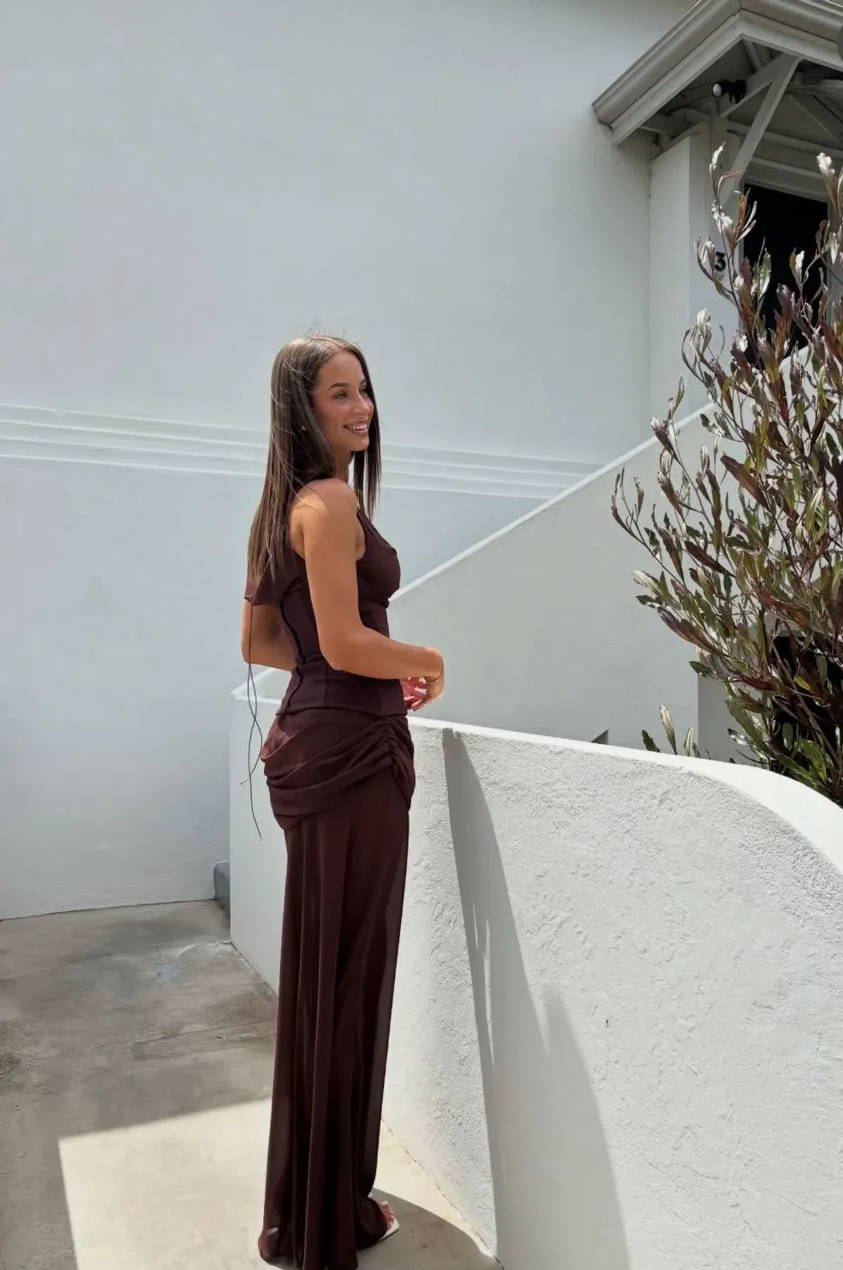 Natalie Rolt Cadence Gown Espresso Size 2 / AU 10 - Image 3