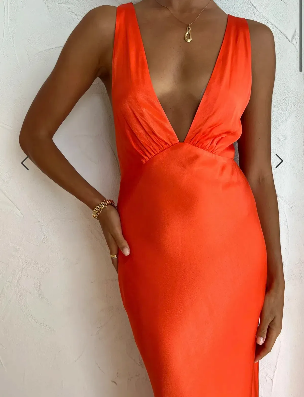 Shona Joy Milo Plunged Cross Back Midi Dress Red Size 10 - Image 3