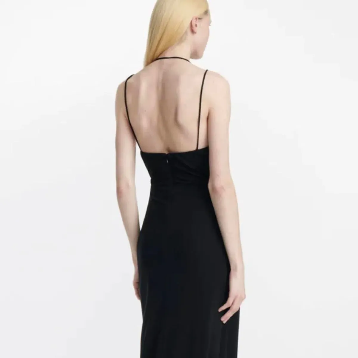 Dion Lee Viscose Pierced Jersey in Black Size 8 - Image 2