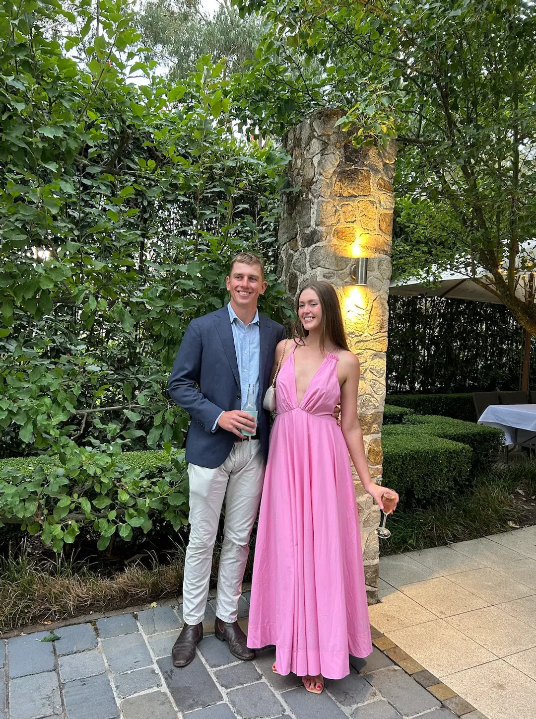 Aje Vellum Maxi Dress Cerise Pink Size 12 for rent on The Volte - main image