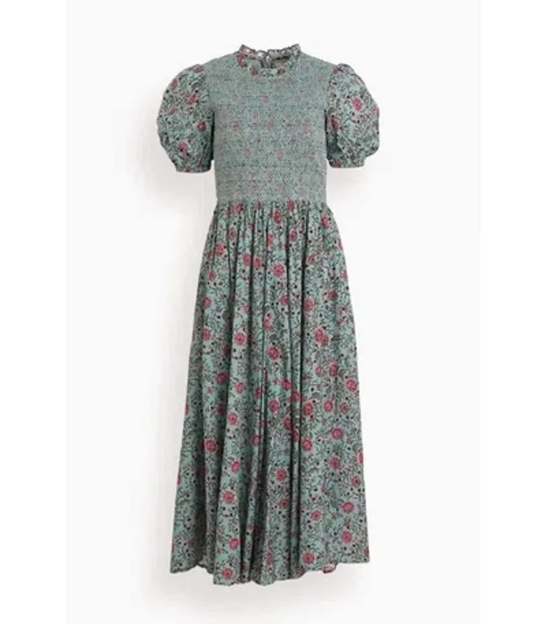 Alemais Frances Midi Dress Blue Pink Floral Size 8 for rent on The Volte - main image