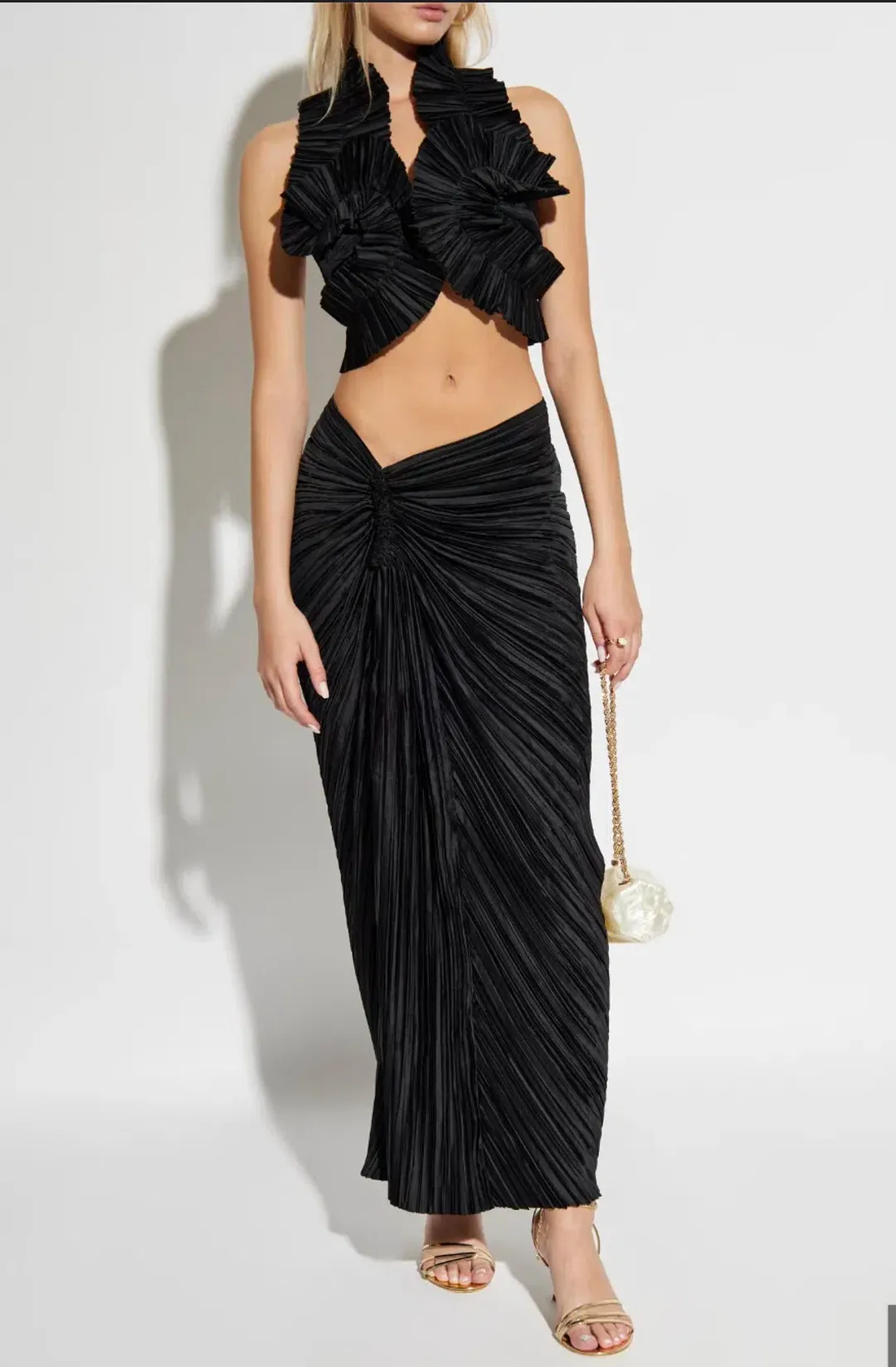 Cult Gaia Adila Top & Sonoma Skirt Set Black Size 8 for rent on The Volte - main image