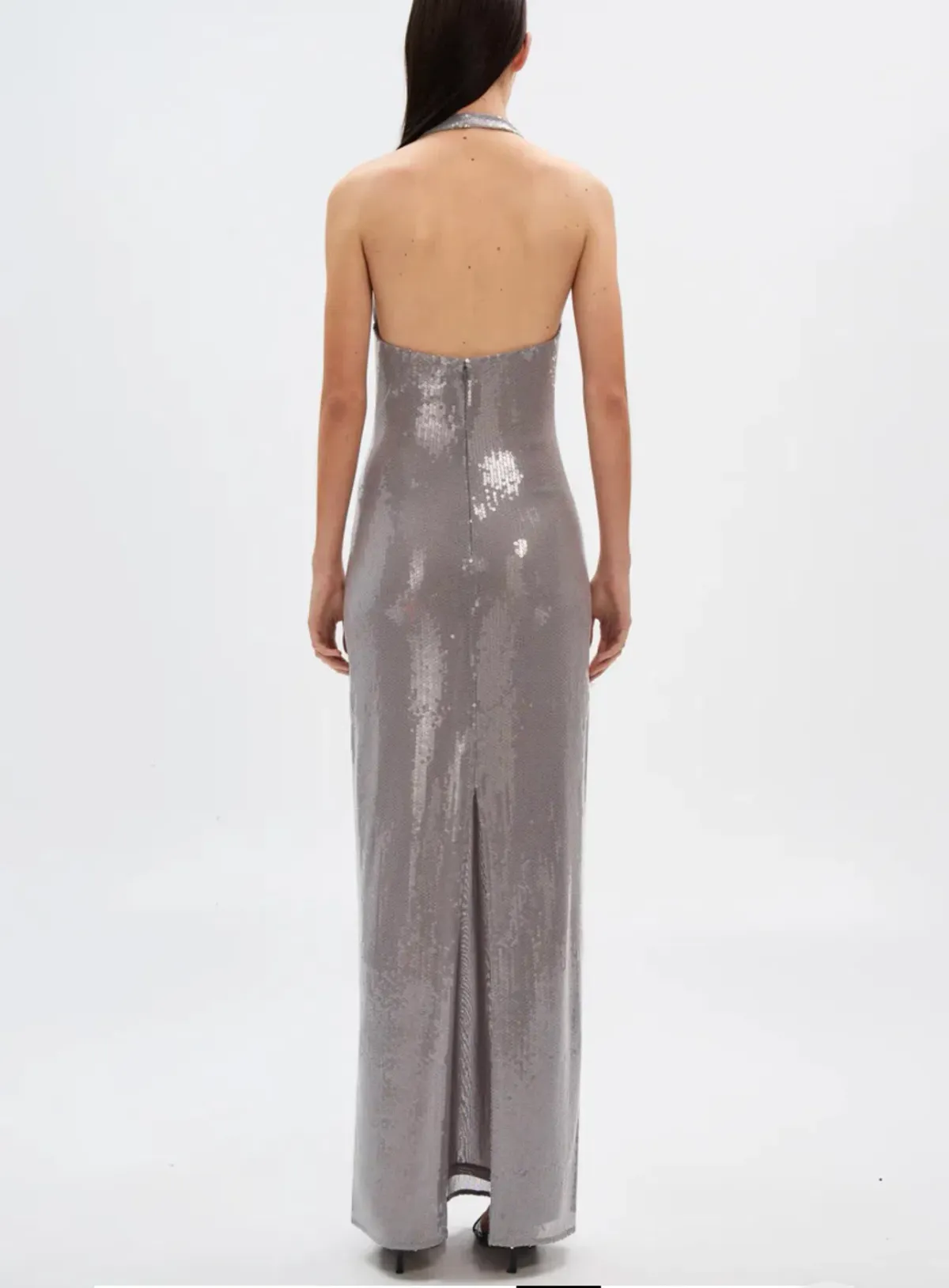 Alusia Sequin Dress in Pewter Size XS - Image 4