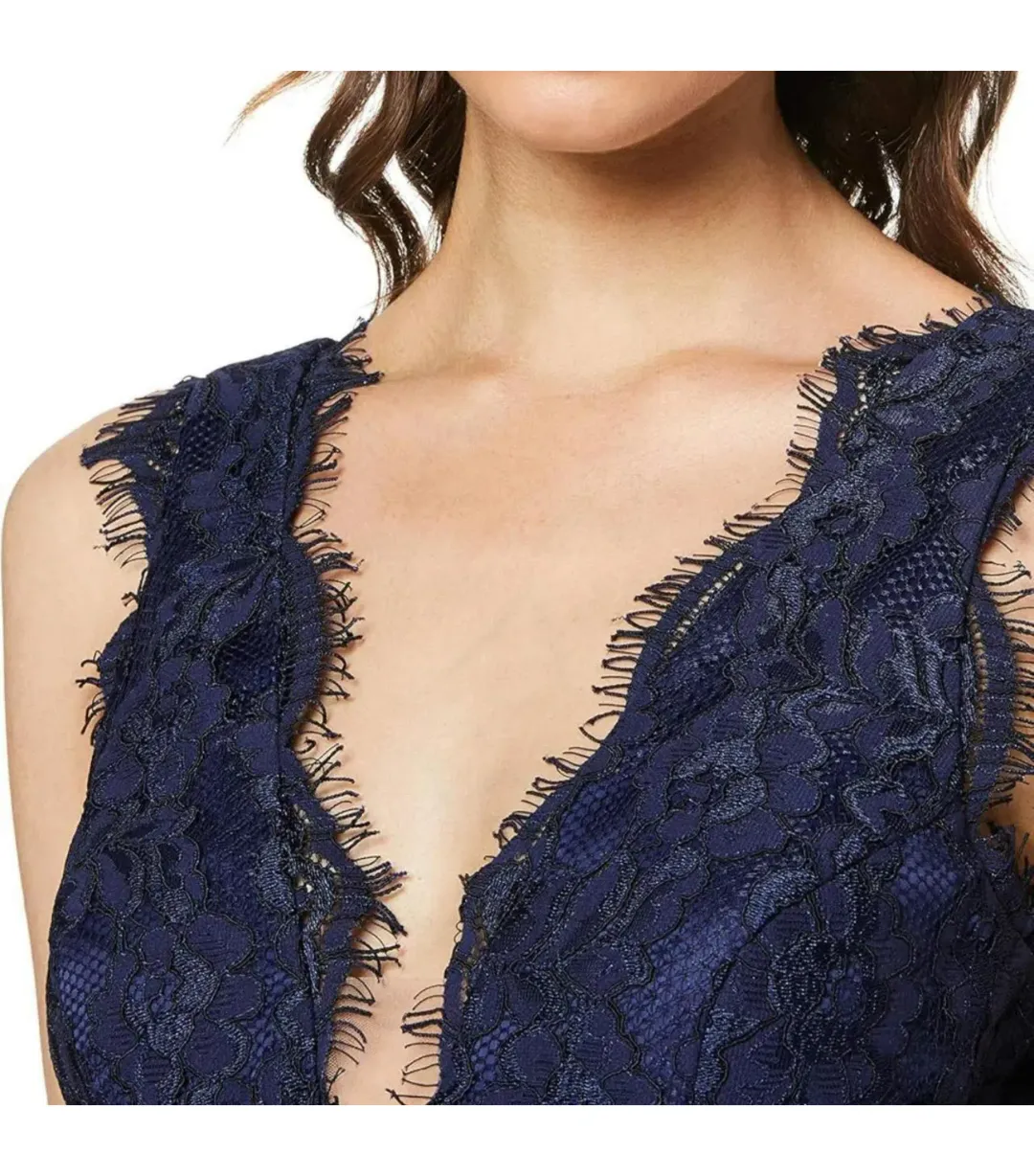 Samantha Rose Willa Lace Mini Dress Navy Size AU 10 for rent on The Volte - main image