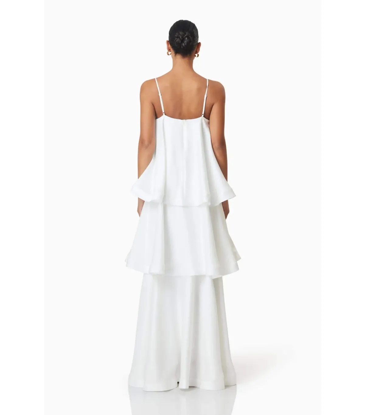Elliatt Tilly Tiered Maxi Dress White Size AU 8 - Image 3