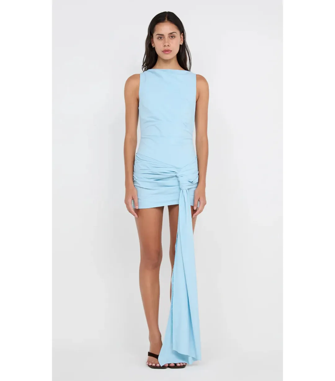 Bec & Bridge Domenic Asym Mini Dress Sky Blue Size AU 8 for rent on The Volte - main image