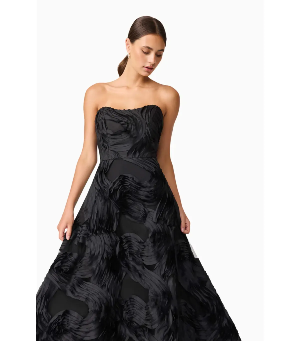 Elliatt Asher Sweetheat Midi Dress Black Size AU 12 - Image 2