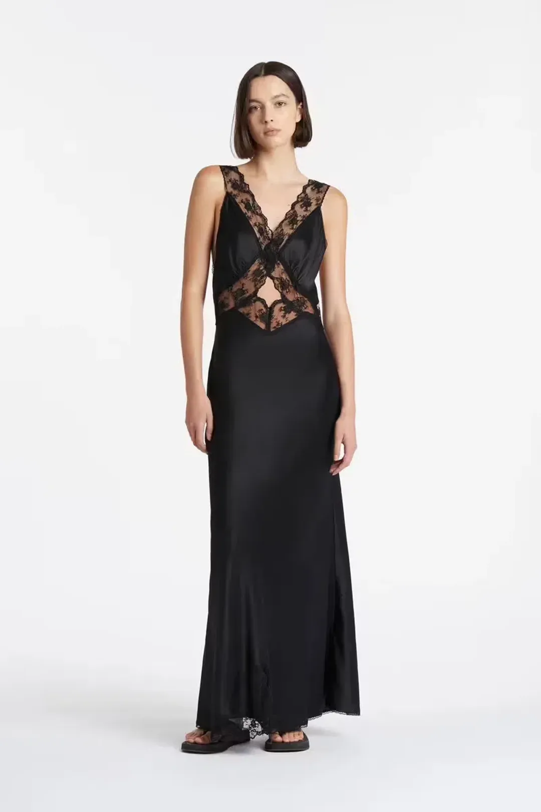 Sir the Label Aries Cut Out Gown Black Size 8  for rent on The Volte - main image